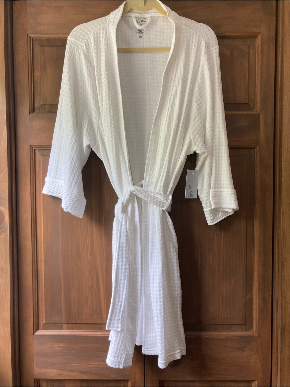 NWT Croft&Barrow White Classic Tie Waist Robe XXL